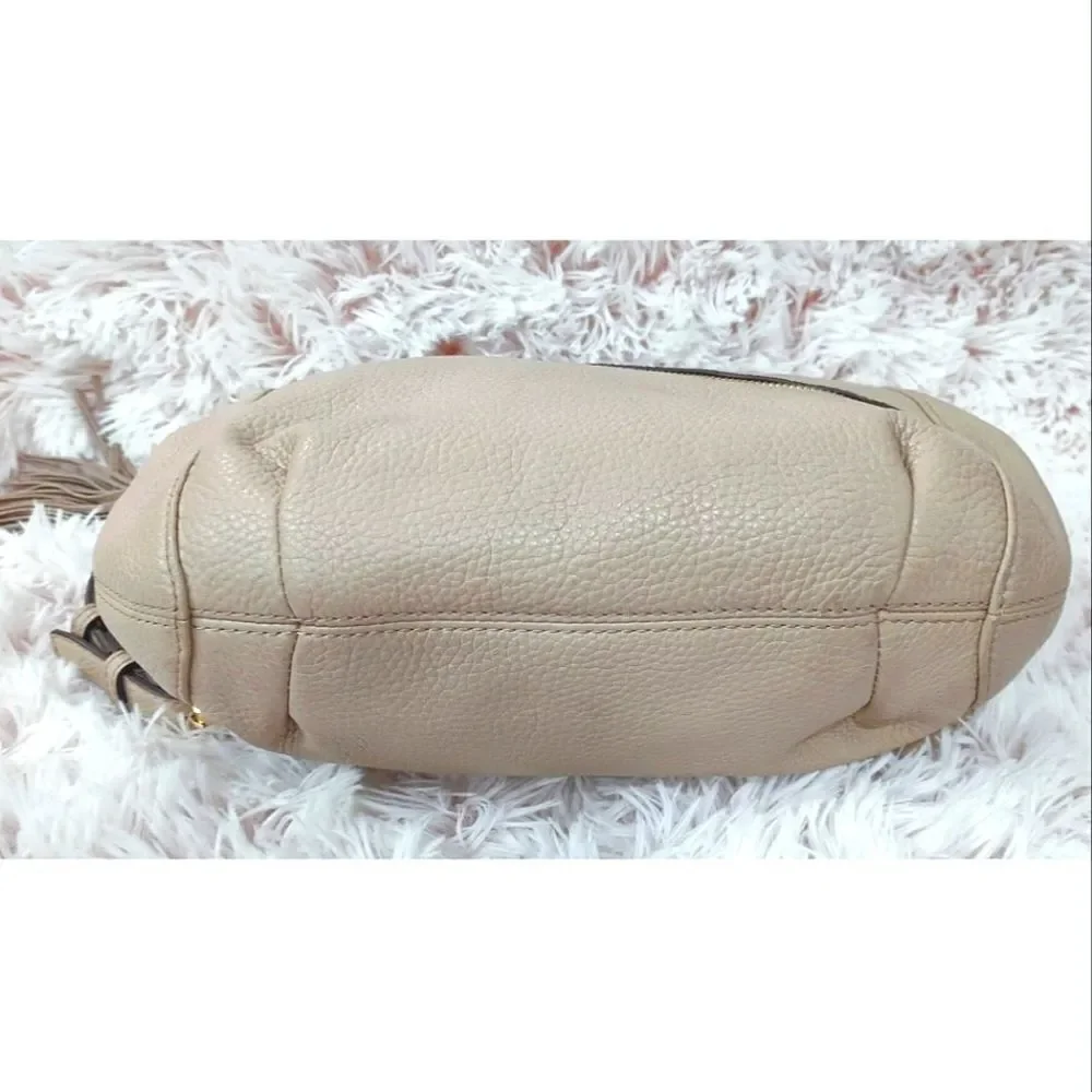 Michael Kors Bisque Pebble Embossed Satchel